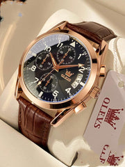 OLEVS Luxury Mens Watches Waterproof Luminous Quartz - AKISHOP