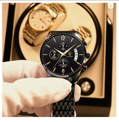 Watch New Fashion Men Watch Waterproof Luminous Date Sports Watches Luxury Quartz Man Wristwatch Luxuri Male Clock +Box - AKISHOP