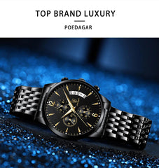 Watch New Fashion Men Watch Waterproof Luminous Date Sports Watches Luxury Quartz Man Wristwatch Luxuri Male Clock +Box - AKISHOP