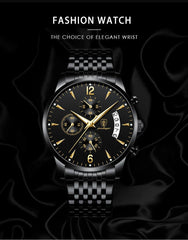 Watch New Fashion Men Watch Waterproof Luminous Date Sports Watches Luxury Quartz Man Wristwatch Luxuri Male Clock +Box - AKISHOP