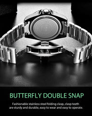 Reloj de pulsera deportivo de cuarzo para hombre, marca de lujo, de moda, resistente al agua hasta 3 ATM, con fecha