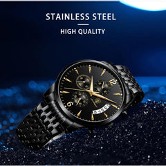 Watch New Fashion Men Watch Waterproof Luminous Date Sports Watches Luxury Quartz Man Wristwatch Luxuri Male Clock +Box - AKISHOP