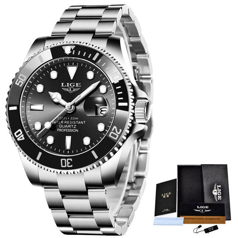 Watch Men Top Brand Luxury Fashion Diver 3ATM Waterproof Date Clock Sport Quartz Wristwatch