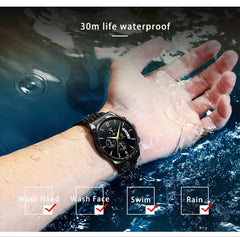 Watch New Fashion Men Watch Waterproof Luminous Date Sports Watches Luxury Quartz Man Wristwatch Luxuri Male Clock +Box - AKISHOP
