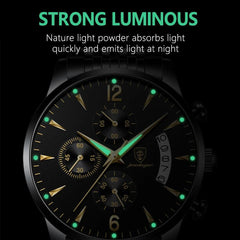 Watch New Fashion Men Watch Waterproof Luminous Date Sports Watches Luxury Quartz Man Wristwatch Luxuri Male Clock +Box - AKISHOP
