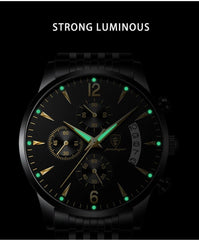 Watch New Fashion Men Watch Waterproof Luminous Date Sports Watches Luxury Quartz Man Wristwatch Luxuri Male Clock +Box - AKISHOP