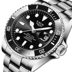 Reloj de pulsera deportivo de cuarzo para hombre, marca de lujo, de moda, resistente al agua hasta 3 ATM, con fecha