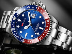 Watch Classic Mens  Quartz Diver Series Stainless Steel Waterproof Calendar Clock Business Luxury