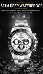 Luxury Man Wristwatch Sports Chronograph Luminous Waterproof Date Men Watch Stainless Steel Men's Watches Quartz Clock - AKISHOP