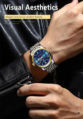 Couple Watches Fashion Trend Original Quartz Wristwatch Waterproof Luminous Date Week His and Her Watch Lover Gift - AKISHOP