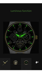 UTHAI Watch For Men Trendy High end Light Luxury Versatile Quartz Watches Waterproof Roman Hollow Male's Clock Watch - AKISHOP