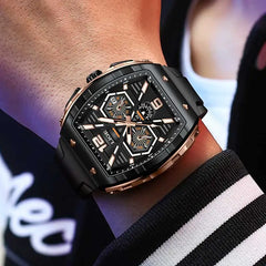 Watch Luxury Waterproof Quartz Wristwatch Raise Wrist Luminous Date Sports Silicone