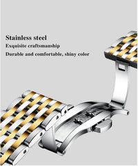 Watch Luxury Business Quartz Men's Wristwatch Waterproof Luminous Date Week Steel Strap. - AKISHOP