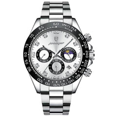 Luxury Man Wristwatch Sports Chronograph Luminous Waterproof Date Men Watch Stainless Steel Men's Watches Quartz Clock - AKISHOP