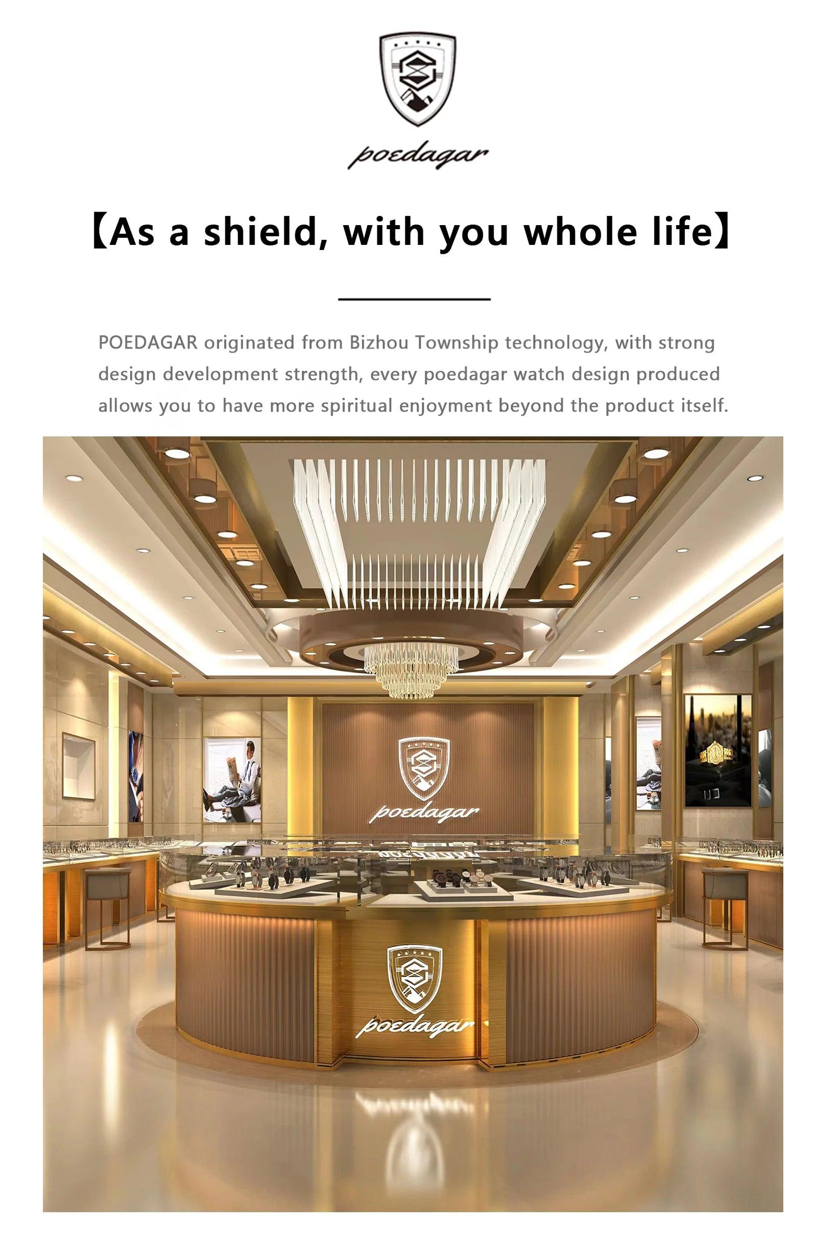 POEDAGAR Luxury Square Watch for Woman Waterproof Luminous Date Ladies Watch Stainless Steel Quartz Women's Watches Female - AKISHOP