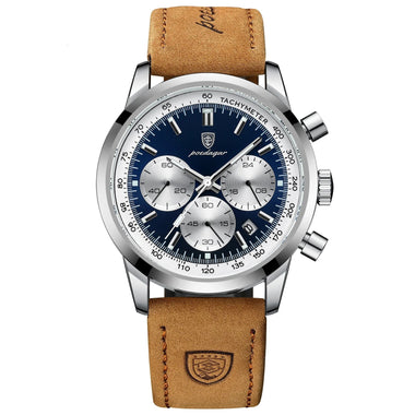 Watch  Man Luxury Quartz Waterproof Luminous Leather Men's Wristwatch Chronograph Fashion