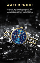 Couple Watches Fashion Trend Original Quartz Wristwatch Waterproof Luminous Date Week His and Her Watch Lover Gift - AKISHOP