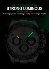 Luxury Man Wristwatch Sports Chronograph Luminous Waterproof Date Men Watch Stainless Steel Men's Watches Quartz Clock - AKISHOP