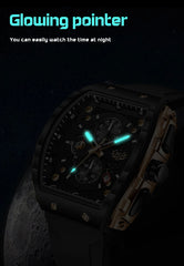 Top Brand Luxury Mens Watches Fashion Square Waterproof Men's Quartz Wristwatches Chronograph - AKISHOP