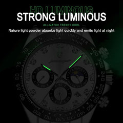 Luxury Man Wristwatch Sports Chronograph Luminous Waterproof Date Men Watch Stainless Steel Men's Watches Quartz Clock - AKISHOP