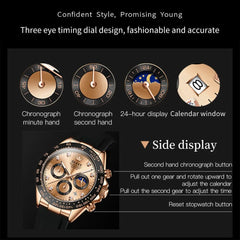 Watches Luxury Men Waterproof Luminous Top Brand Date Chronograph Sport Wristwatch